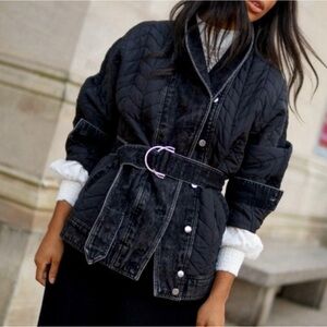 MAJE Mixed Material Down Jacket